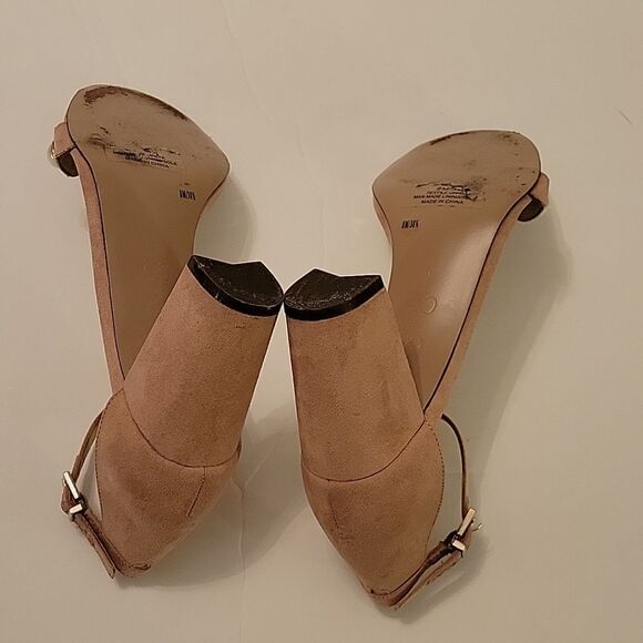 JESSICA SIMPSON FAUX EARL'S STRAP ADJUSTABLE BUCKLE ALMOND TOE BLOCK HEEL SANDAL - Picture 11 of 16